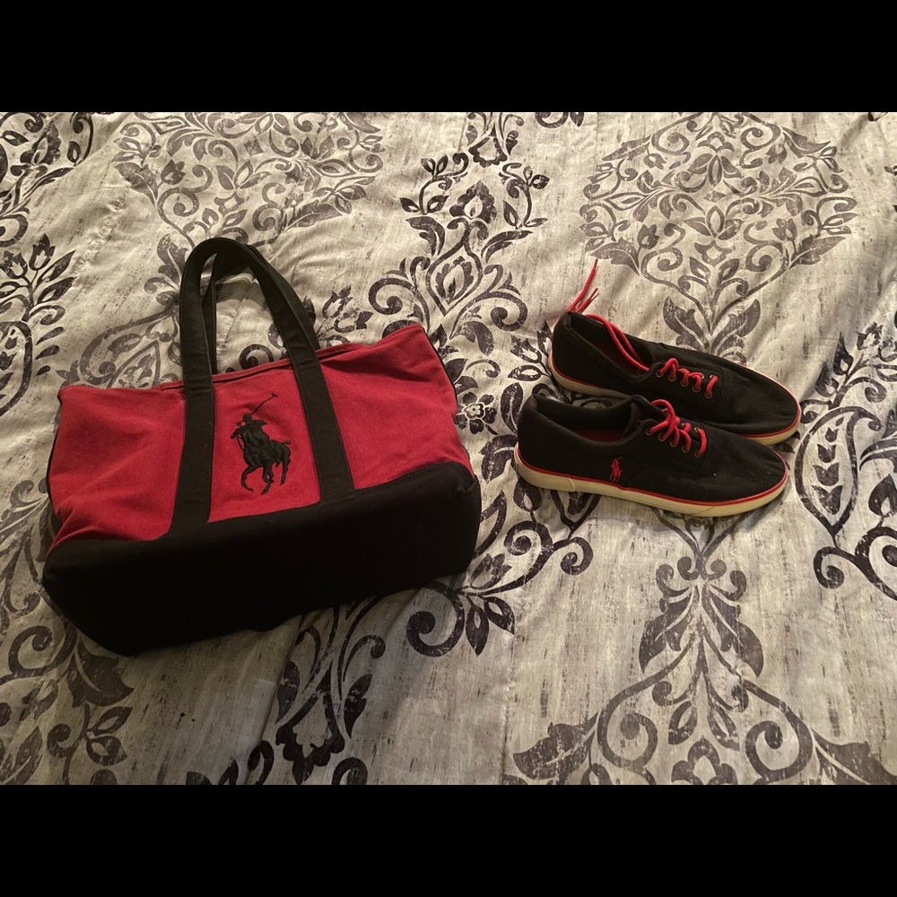 Ralph Lauren Polo Tote and Sneakers